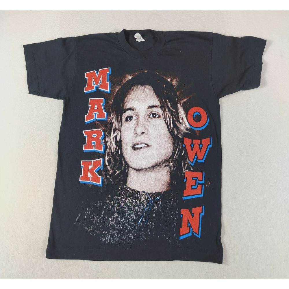 Mark‎ Owen Shirt Mens Medium Black Photo Graphic Tee Pop Singer Band Music